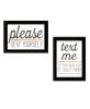"Text Me If You Run Out of Toilet Paper While Seated" 2-Piece Vignette by Marla Rae, Ready to Hang Framed Print, Black Frame
