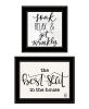 "The Best Seat in the House" 2-Piece Vignette by Fearfully Made Creations, Ready to Hang Framed Print, Black Frame
