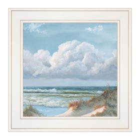 "Beautiful Day Triptych III" by Artisan Georgia Janisse, Ready to Hang Framed Print, White Frame
