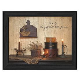 "Forever Family" By Susan Boyer, Printed Wall Art, Ready To Hang Framed Poster, Black Frame