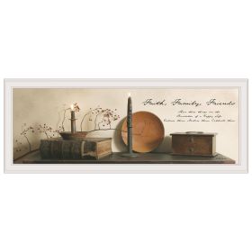 "Faith, Family, Friends" By Billy Jacobs, Ready to Hang Framed Print, White Frame