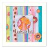 "Ladybug Hugs" By Bernadette Deming, Printed Wall Art, Ready To Hang Framed Poster, White Frame