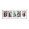 "Beach" By Robin-Lee Vieira, Printed Wall Art, Ready To Hang Framed Poster, White Frame