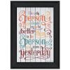 "The Only Person" by Susan Ball, Ready to Hang Framed Print, Black Frame