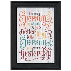 "The Only Person" by Susan Ball, Ready to Hang Framed Print, Black Frame