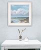 "Beautiful Day Triptych III" by Artisan Georgia Janisse, Ready to Hang Framed Print, White Frame