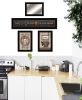 "Primitive Kitchen " 4-Piece Vignette By Trendy Decor 4U, Ready to Hang Framed Print, Black Frame