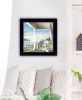 "Waiting on Sunset" by Artisan John Rossini, Ready to Hang Framed Print, Black Frame