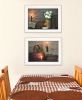 "Country Candlelight Collection" 2-Piece Vignette By Susie Boyer,, Ready to Hang Framed Print, White Frame